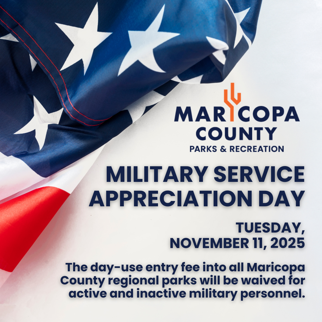 Maricopa County will waive day‑use park entry fees on November 11, 2025, in honor of Veterans Day.